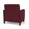 Lesro Siena Lounge Reception Wide Guest Chair, Walnut, OH Wine Upholstery SN1201 - alternate 2